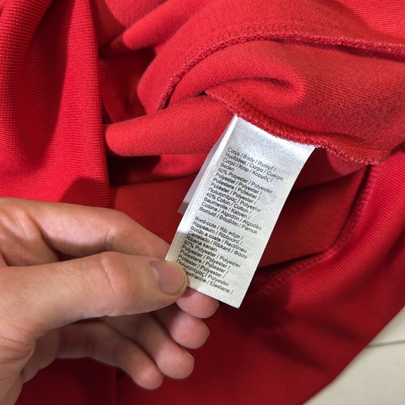 Lacoste mens S Small 3 red full zip contrast accent sport sweatshirt - Picture 5 of 11